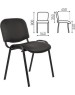 Стул OLSS стул ИЗО черный обивка - кож.зам. рама окрашенная черной порошковой краской