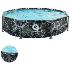 AVENLI Бассейн круглый с усиленным каркасом 12015V55, размер: d 305смX76см (цвет: черный мрамор) (107366)