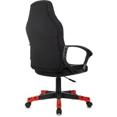 мебель ZOMBIE Кресло игровое 100 черный ткань/эко.кожа крестов. пластик пластик черный