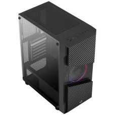 Корпус для ПК AEROCOOL Корпус ATX Menace Saturn FRGB-G-BK-v1, Midi-Tower, без БП, черный [menace frgb-g-bk-v1]