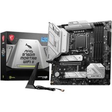 Материнская плата MSI Материнская плата MAG B760M MORTAR WIFI II B760, LGA1700, 4*DDR5, 1*PCIEx16, 1*PCIEx4, 3*M.2, 2*TypeC, 3*USB3.2Gen2, 2*USB3.2Gen1, 8*USB2.0, 4*SATA3.0, 2.5G, DP, HDMI, M-ATX, RTL