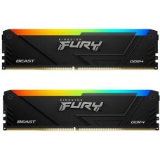KINGSTON Модуль памяти 32GB FURY Beast RGB KF432C16BB2AK2/32 DDR4 3200 DIMM Gaming Memory Non-ECC, CL16, 1.35V, Kit (2*16GB), RTL
