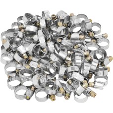 СИБРТЕХ Хомуты металлические, Стандартное болтовое крепление 12-20 мм, 100 штук в упаковке, ширина 9 мм 47557