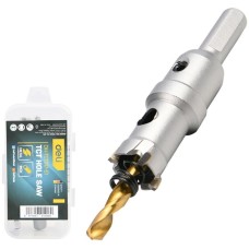 DELI Коронка по металлу твердосплавная с центрирующим сверлом DH-TCT017-E1 диаметр 17мм, шестигранный хвостовик