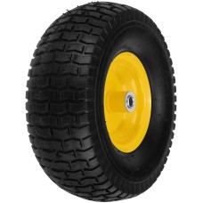 DENZEL Колесо пневматическое 15/6.00-6, D 370 мм, подш. внут. диам. 16 мм, длина оси 100 мм 68998