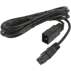 HYPERLINE Шнур питания PWC-IEC19-IEC20-3.0-BK C19-C20 проводник.:3x1.5мм2 3м 250В 16А (упак.:1шт) черный