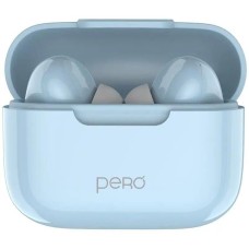PERO Наушники TWS06, Bluetooth, внутриканальные, голубой [ptws06lb]