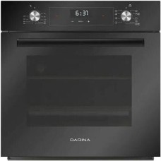 DARINA Духовой шкаф электрический 0V5 BDE 112 708 B1, 65л, дверца с 3 стеклами, черный/стекло черное