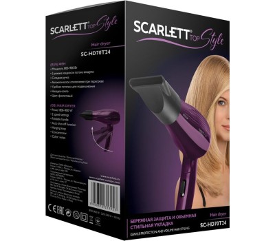 Фен SCARLETT SC-HD70T24 фиолетовый