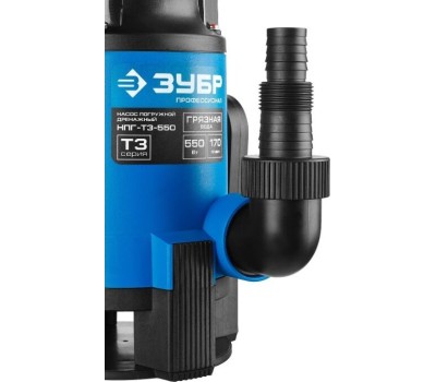 Дренажный насос ЗУБР НПГ-Т3-550 Насос погружной дренажный для грязной воды 550 Вт, 170 л/мин