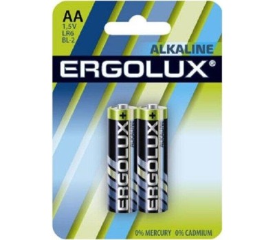 Элементы питания ERGOLUX (11747) LR6 Alkaline BL-2