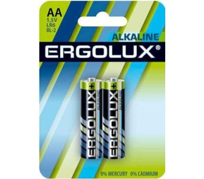 Элементы питания ERGOLUX (11747) LR6 Alkaline BL-2