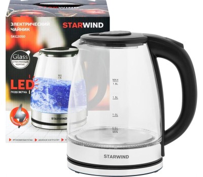 Чайник электрический STARWIND SKG2050 (1,8л. стекло)
