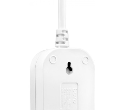Удлинитель BURO BU-PSL2.1/W 1.5м (2 розетки) белый (пакет ПЭ)