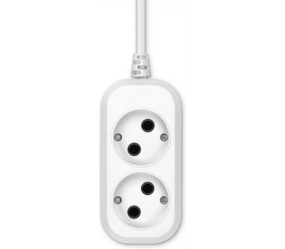Удлинитель BURO BU-PSL2.1/W 1.5м (2 розетки) белый (пакет ПЭ)