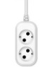 Удлинитель BURO BU-PSL2.1/W 1.5м (2 розетки) белый (пакет ПЭ)