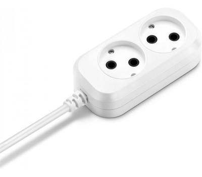 Удлинитель BURO BU-PSL2.1/W 1.5м (2 розетки) белый (пакет ПЭ)