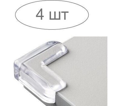 РЫЖИЙ КОТ Накладки на угол 4 шт, прозрачные, крепление - двухсторонний скотч, есть в комплекте (103689)