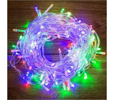 Гирлянда NEON-NIGHT (304-029) Гирлянда светодиодная универсальная 100 LED Мультиколор, 10 м, прозрачный ПВХ, с контроллером