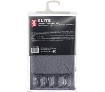 Штора для ванной ЕГ (546) ELITE Штора для ванной Платиновый