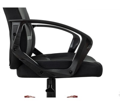 мебель ZOMBIE Кресло игровое 100 черный ткань/эко.кожа крестов. пластик пластик черный