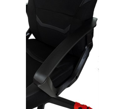 мебель ZOMBIE Кресло игровое 100 черный ткань/эко.кожа крестов. пластик пластик черный