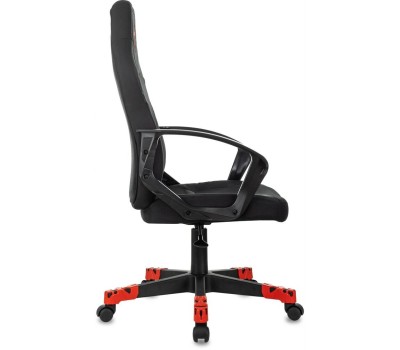 мебель ZOMBIE Кресло игровое 100 черный ткань/эко.кожа крестов. пластик пластик черный