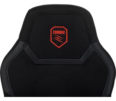 мебель ZOMBIE Кресло игровое 100 черный ткань/эко.кожа крестов. пластик пластик черный