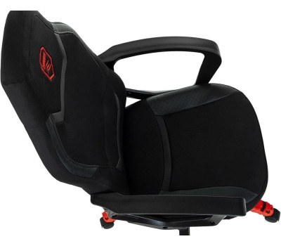 мебель ZOMBIE Кресло игровое 100 черный ткань/эко.кожа крестов. пластик пластик черный