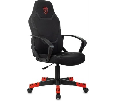 мебель ZOMBIE Кресло игровое 100 черный ткань/эко.кожа крестов. пластик пластик черный