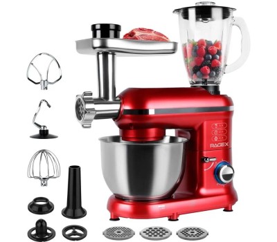 Кухонный комбайн 9 в 1 RAGEX R101, 4.5л, 1500Вт, цвет: 600 (красный), КИТАЙ