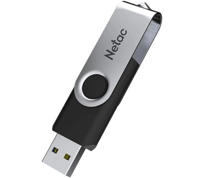 NETAC Флеш Диск 128GB U505 NT03U505N-128G-20BK USB2.0 черный/серебристый