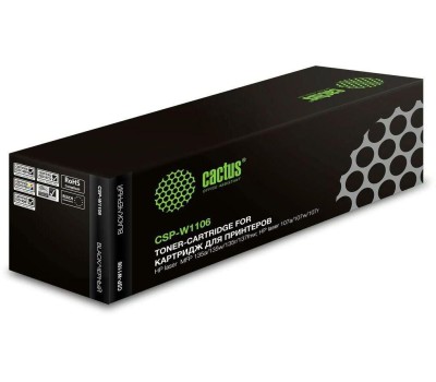 Картридж лазерный CACTUS Картридж лазерный CSP-W1106X черный (3000стр.) для HP Laser 107a/107r/107w/135a MFP/135r MFP/135w MFP/137fnw MFP