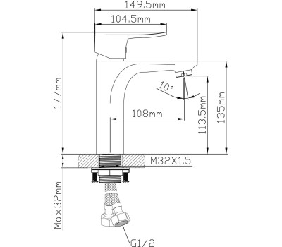 Смеситель OASIS L3018MG_Ren для раковины