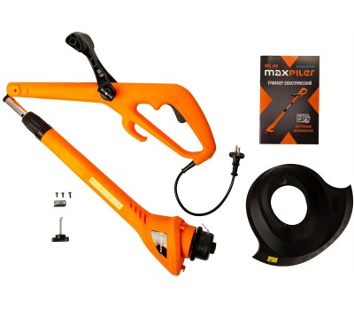 Триммер садовый электрический MAXPILER Триммер электрич. MET-450 (450Вт, 10000 об/мин, Ø250 мм, рег. рукоятка, телескопич. штанга)