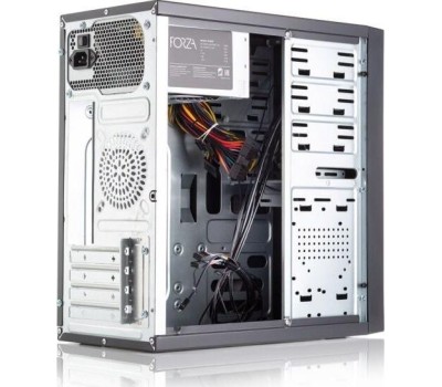 FOXLINE Корпус MiniTower Forza FZ-053 450W черный (mATX, 450W, 2xUSB3.0, no fan) (FZ-053-SX450R-U32)