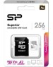 SILICON POWER Карта памяти microSDXC UHS-I U3 Superior 256 ГБ, 100 МБ/с, Class 10, SP256GBSTXDA2V20, 1 шт., без адаптера
