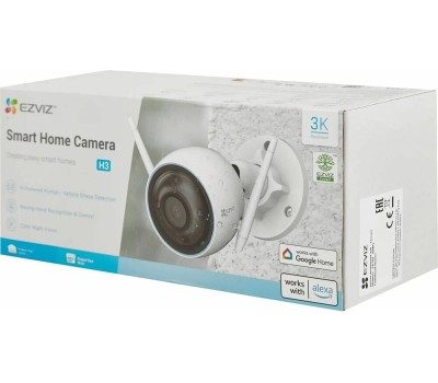 EZVIZ Камера видеонаблюдения IP CS-H3 (5MP,2.8MM), 2880х1620 pix, 2.8 мм, белый
