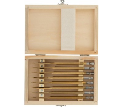 Набор сверл MATRIX Набор сверл перовых по дереву, 10-12-14-16-18-20-22-25 мм, 8 шт, деревянный кейс 70441