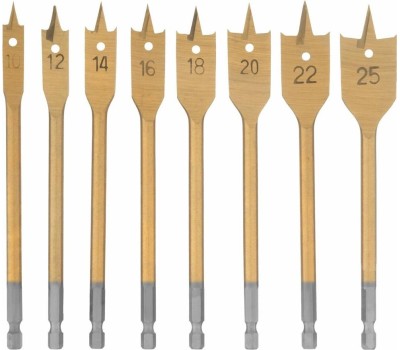 Набор сверл MATRIX Набор сверл перовых по дереву, 10-12-14-16-18-20-22-25 мм, 8 шт, деревянный кейс 70441
