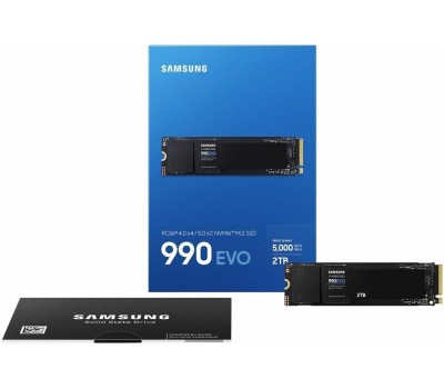 Накопитель SSD SAMSUNG SSD накопитель 990 EVO 2ТБ, M.2 2280, PCIe 4.0 x4, NVMe, M.2 [mz-v9e2t0bw]