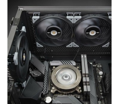 THERMALTAKE Вентилятор Toughfan 12 120мм, 4-pin, 2000об/мин, 19.2 - 22.3 дБ, черный, Ret [cl-f117-pl12bl-a]