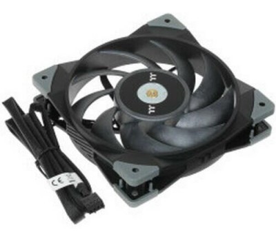 THERMALTAKE Вентилятор Toughfan 12 120мм, 4-pin, 2000об/мин, 19.2 - 22.3 дБ, черный, Ret [cl-f117-pl12bl-a]