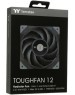 THERMALTAKE Вентилятор Toughfan 12 120мм, 4-pin, 2000об/мин, 19.2 - 22.3 дБ, черный, Ret [cl-f117-pl12bl-a]