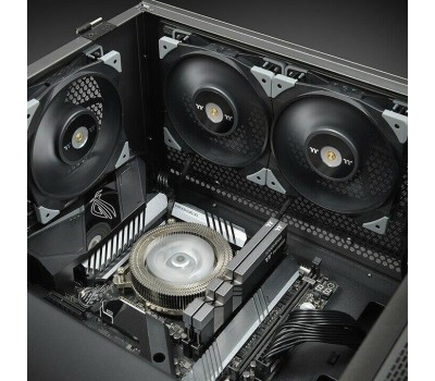 THERMALTAKE Вентилятор Toughfan 12 120мм, 4-pin, 2000об/мин, 19.2 - 22.3 дБ, черный, Ret [cl-f117-pl12bl-a]
