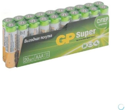 Батарейки GP AAA Батарейка Super Alkaline 24AA21-2CRSWC20, 20 шт