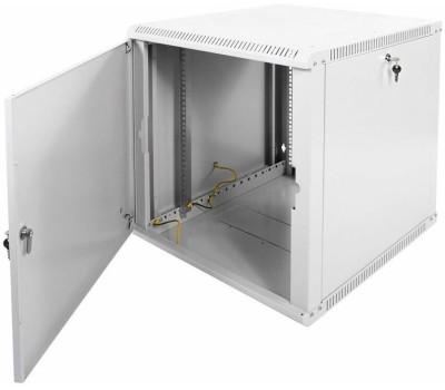 ЦМО Шкаф коммутационный ШРН-Эконом ШРН-Э-9.500.1-9005 настенный, металлическая передняя дверь, 9U, 600x480x520 мм