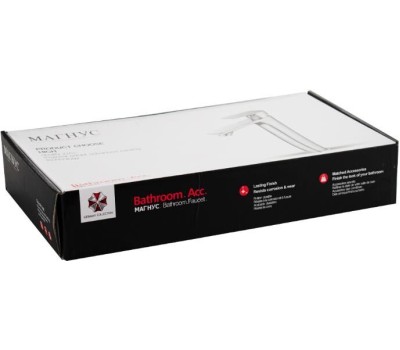 МАГНУС - Смеситель на раковину, литой корпус, цвет белый с хромом 8406