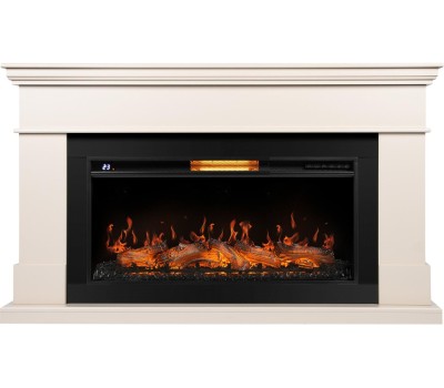 Камин электрический ROYAL THERMO Каминокомплект: Очаг Aurora RTFP/P-AR40LS, портал California 40, молочный
