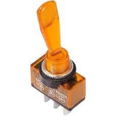 Тумблер REXANT (36-4372) тумблер (ASW-13D) с желтой подсветкой (100)